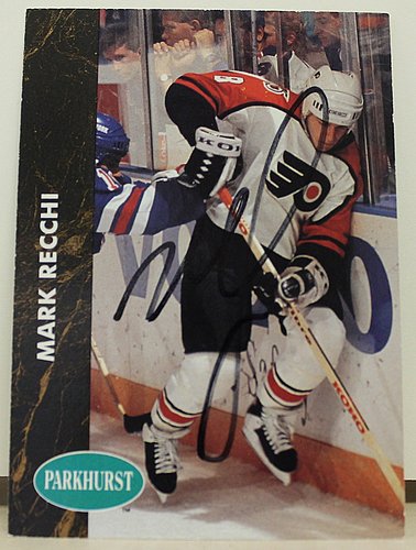 Mark Recchi Signed Philadelphia Orange Hockey Jersey (JSA)