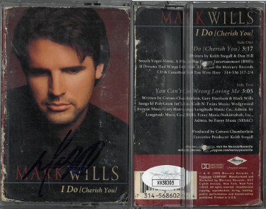 Mark Wills Autographed Signed 1998 I Do (Cherish You) Cassette Cover/Tape/Case Single cover wear- JSA #KK58305