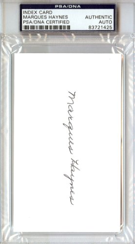Marques Haynes Autographed 3X5 Index Card Harlem Globetrotters PSA/DNA