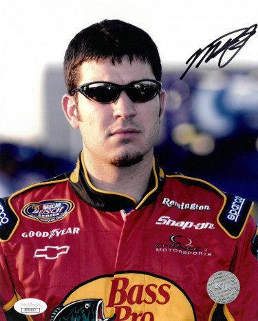 Martin Truex Jr. Autographed Signed NASCAR Bass Pro Shops 8x10 Photo- JSA Hologram #DD32937 (close up) 