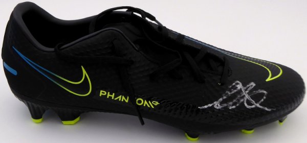 Mason Mount Autographed Signed Black Nike Phantom Cleat Shoe Chelsea F.C. Size 9.5 (Light Auto) Beckett Beckett 