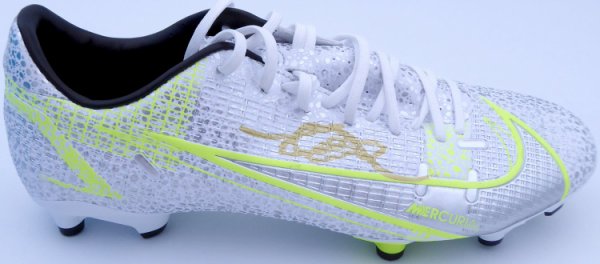 Mason Mount Autographed Signed Silver & Yellow Nike Mercurial Cleat Shoe Chelsea F.C. Size 8 Beckett Beckett 