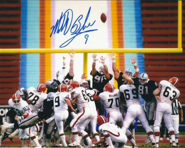 Matt Bahr Autographed Signed 8X10 Cleveland Browns Photo - Autographs