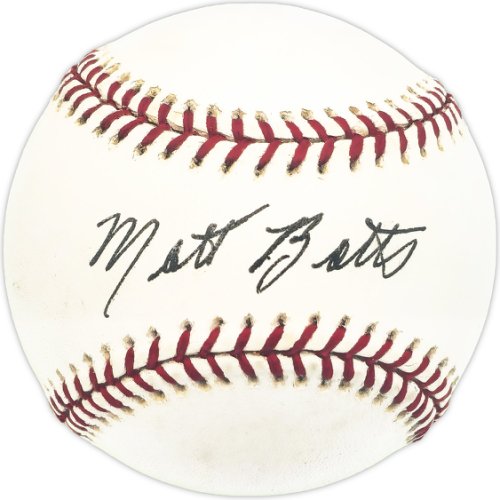 Matt Batts Autographed Signed Official Al Baseball Boston Red Sox, Cincinnati Reds Beckett Beckett Qr #Bm25862 