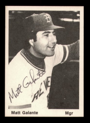 Matt Galante Autographed 1976 Tcma Card Burlington Bees #231628