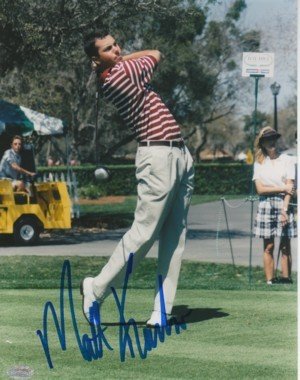 Matt Kuchar Autographed Signed 8x10 Photo (stripped shirt/blue sig)- Mounted Hologram 