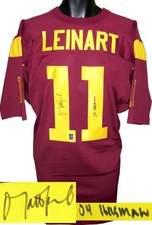 Matt Leinart Autographed Signed Maroon Custom Stitched Football Jersey 04 Heisman XL- Leinart Hologram 