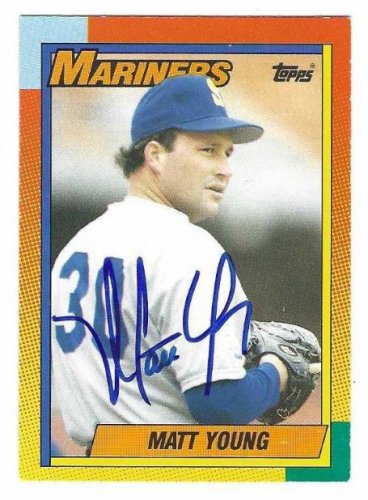 Matt Young Autographed Signed Seattle Mariners 1990 Topps Card - Autographs