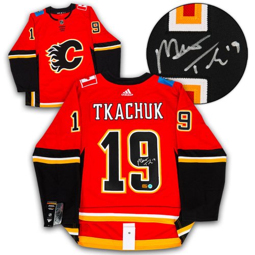 Matthew Tkachuk Autographed Signed Calgary Flames Black Logo adidas Jersey