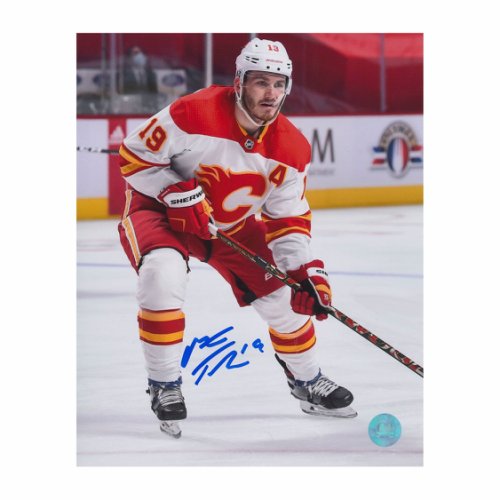 Matthew Tkachuk Autographed Signed Calgary Flames Game Action 8x10 Photo