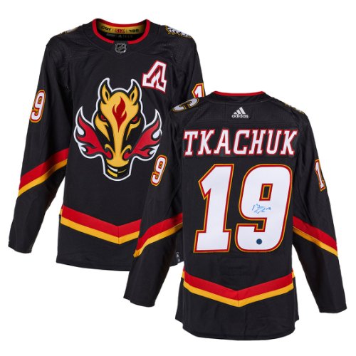 Matthew Tkachuk Autographed Signed Calgary Flames Reverse Retro adidas Jersey