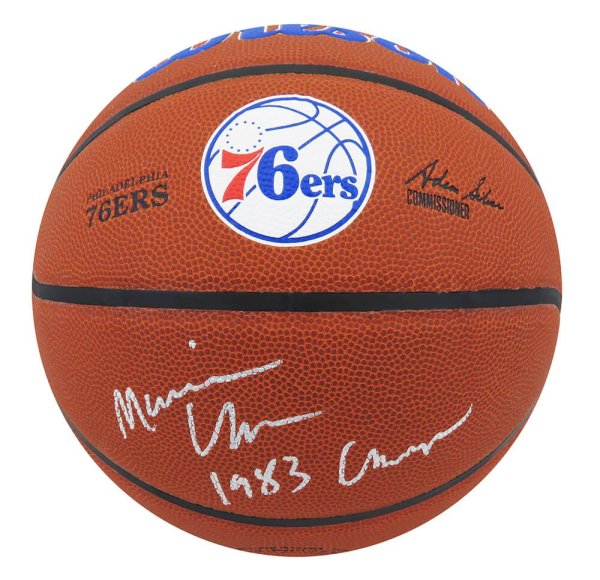 Maurice Cheeks Autographed Signed Wilson Philadelphia 76ers Logo NBA Basketball w/83 Champs 