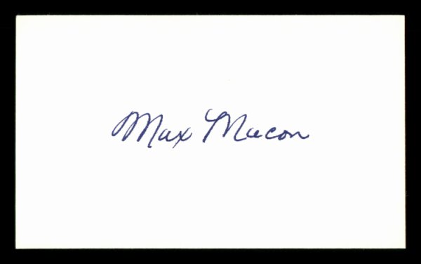 Max Macon Autographed Signed 3X5 Index Card Brooklyn Dodgers #174184 