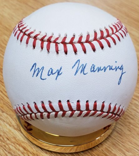 Max Manning Autographed Signed Official National League Baseball - Autographs
