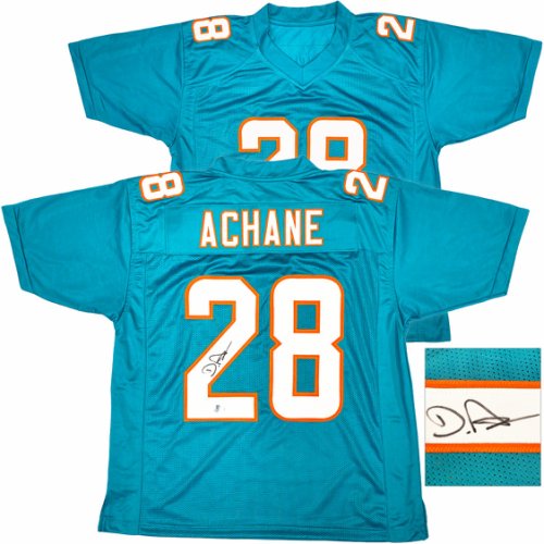 Miami Dolphins De'von Achane Autographed Teal Jersey Beckett Beckett Witness #221539