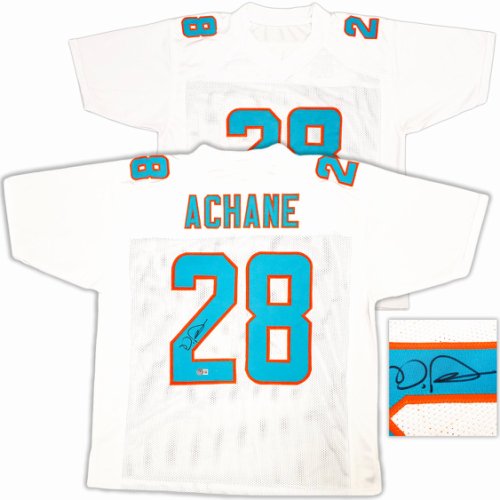 Miami Dolphins De'von Achane Autographed White Jersey Beckett Beckett Witness #221540