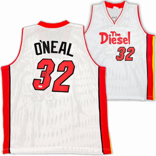 Miami Heat Shaquille Shaq O'neal Autographed White Jersey PSA/DNA