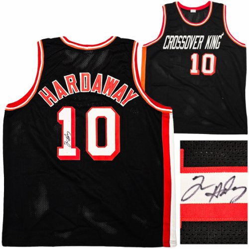 Miami Heat Tim Hardaway Autographed Black Jersey JSA