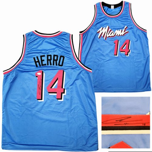 Miami Heat Tyler Herro Autographed Blue Jersey JSA