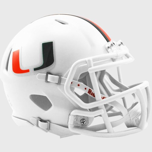 Miami Hurricanes NCAA Mini Speed Football Helmet 
