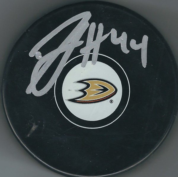 Michael Del Zotto Autographed Signed Anaheim Ducks Hockey Puck - Autographs