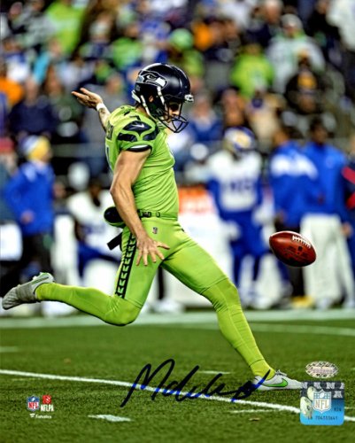 Michael Dickson Autographed Signed 8X10 Photo Seattle Seahawks Double Punt Mcs Holo #200285 