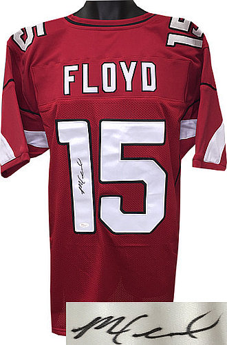 Michael Floyd Autographed Signed Red Custom Stitched Pro Style Football Jersey XL JSA Hologram