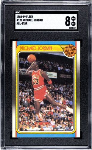 Michael Jordan 1988 89 Fleer All Star Card 120 SGC Graded 8 NM