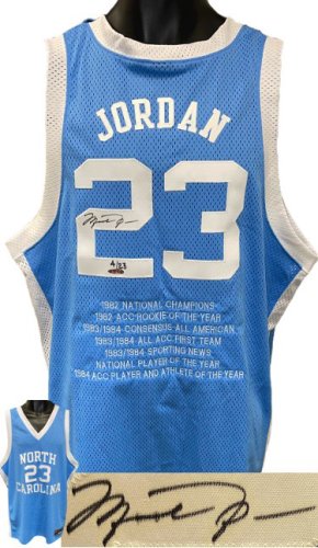 Michael Jordan Autographed 122345 Jersey Number Photo