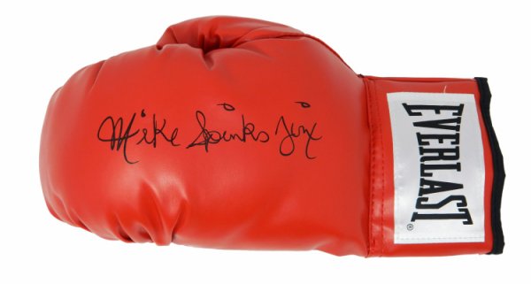 Michael (Mike) Spinks Autographed Signed Everlast Red Boxing Glove w/Jinx 