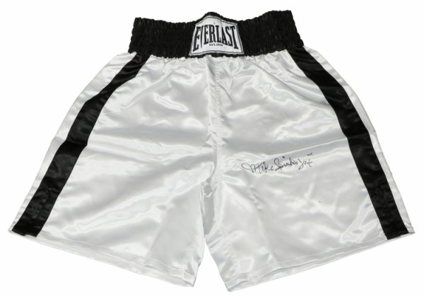 Michael (Mike) Spinks Autographed Signed Everlast White Boxing Trunks w/Jinx 