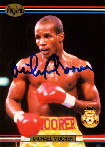 Michael Moorer Signed 1991 Ringlords Boxing Trading Card #14
