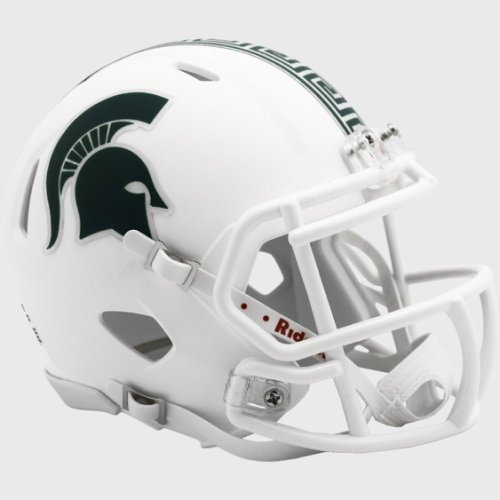 Michigan State Spartans Speed Replica Football Helmet Matte White
