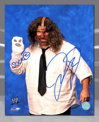 Mick Foley Autographed Signed Mankind With Socko Wrestling 8x10 Photo