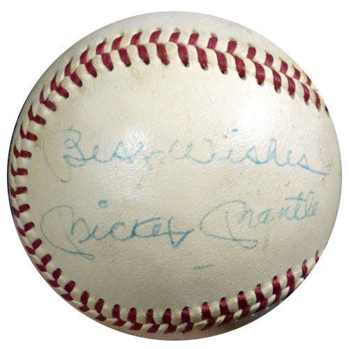Mickey Mantle Autographed Signed Al Cronin Baseball New York Yankees "Best Wishes" PSA/DNA 