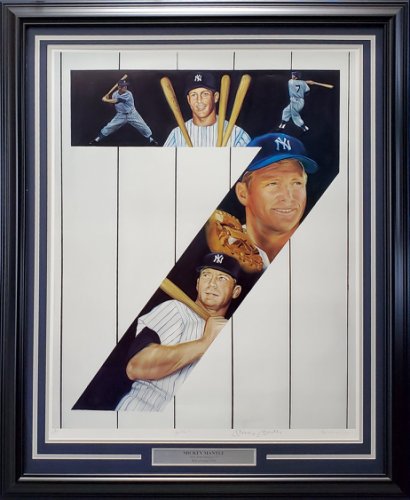 Mickey Mantle Autographed Signed Framed 25X32 Lithograph Photo New York Yankees Artist Proof #23/50 #193714 