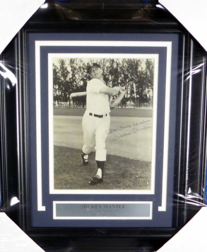 Mickey Mantle Autographed Signed Framed 8X10 Photo New York Yankees "My Best Wishes" Vintage 1950'S Signature (Creased) JSA 