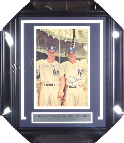 Mickey Mantle & Roger Maris Autographed Signed Framed 7X10 Magazine Page Photo New York Yankees Beckett Beckett 