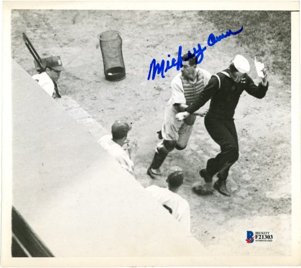 Mickey Owen Autographed Signed 7X8 Photo Brooklyn Dodgers Beckett Beckett 