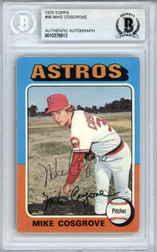 Mike Cosgrove Autographed 1975 Topps Card #96 Houston Astros Beckett Beckett
