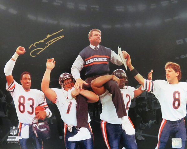 Mike Ditka Autographed Signed Bears Super Bowl XX Carried Off Field Spotlight 16x20 Photo 