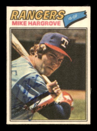Mike Hargrove Autographed 1977 Topps Stickers Card #20 Texas Rangers #204962