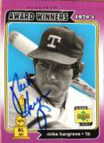 Mike Hargrove Autographed Signed Ud 1970'S Decade Card - Autographs