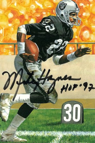 Mike Haynes Autographed Signed Goal Line Art Card - Autographs