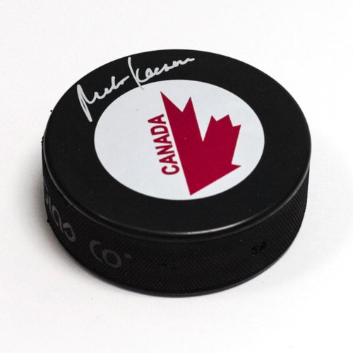 Mike Keenan Team Canada Autographed Signed Canada Cup Hockey Puck