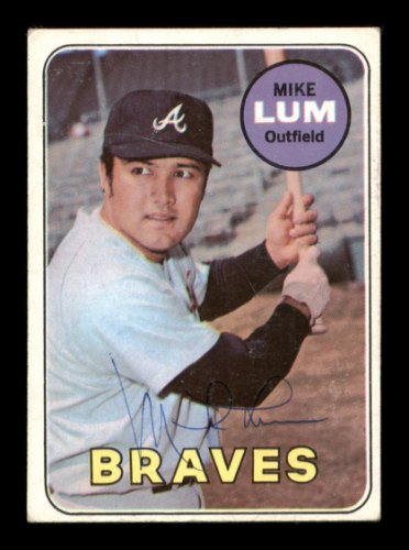 Mike Lum Autographed 1969 Topps Card #514 Atlanta Braves #204147