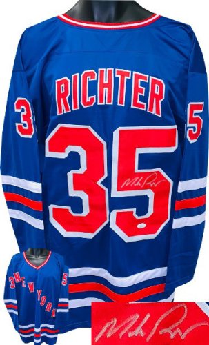 Mike Richter Autographed New York (Blue #35) Custom Hockey Jersey