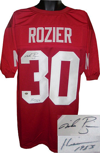Mike Rozier Autographed Signed Red TB Custom Stitched College Football Jersey Heisman 1983 XL- Rozier Hologram 