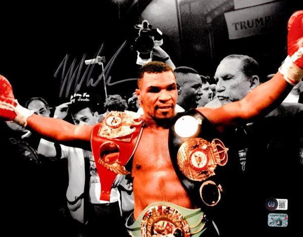 thumbnail image 2 of Mike Tyson Signed Autographed 8x10 Photo – Standing Over Opponent – Beckett BAS #202434 2 of 6