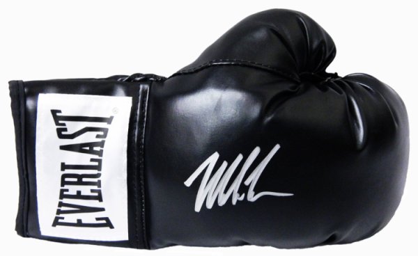 Mike Tyson Signed Everlast Black Full Size Boxing Glove